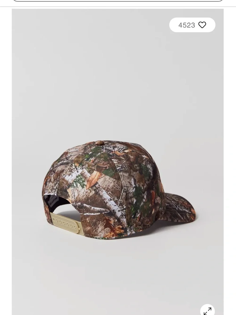 Urban Outfitters Camo Cap with Orange 'Mother' Embroidery